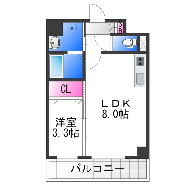 【スプランディッド堺東の間取り】