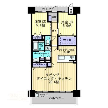 高松市太田上町のマンションの間取り