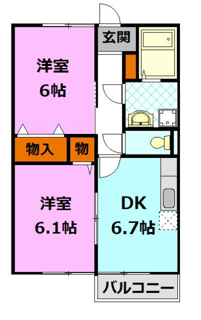 オトメハイツの間取り