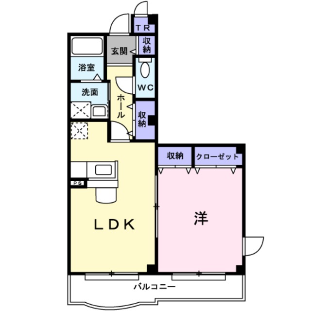 和歌山市狐島のマンションの間取り