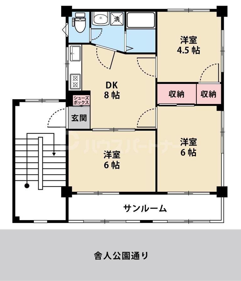 足立区保木間のマンションの間取り