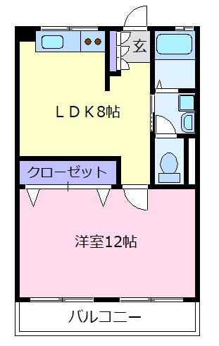 松原市上田のマンションの間取り