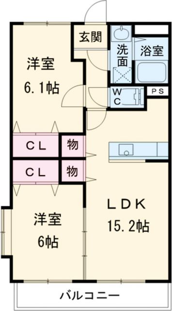 静岡市清水区船原のマンションの間取り