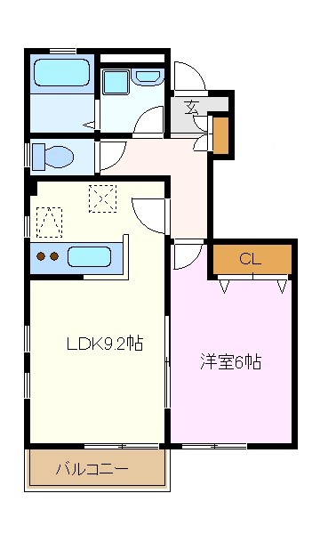 横浜市金沢区六浦東のアパートの間取り