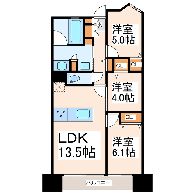 熊本市西区春日のマンションの間取り