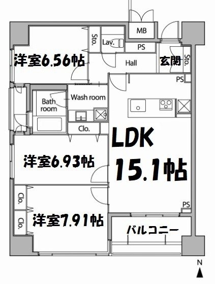 グラン・アベニュー栄の間取り