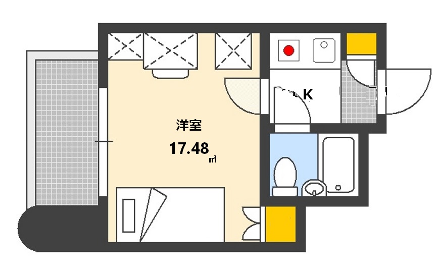 エイトバレー河原町の間取り