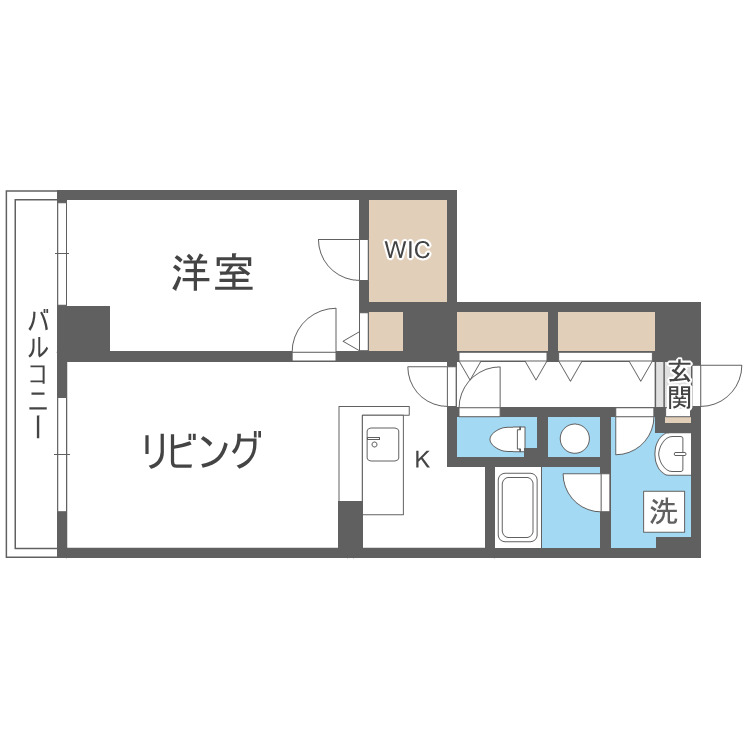 札幌市中央区南五条西のマンションの間取り