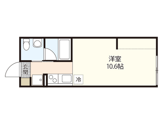 広島市西区大芝のアパートの間取り