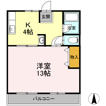 コーポすずき A棟の間取り写真