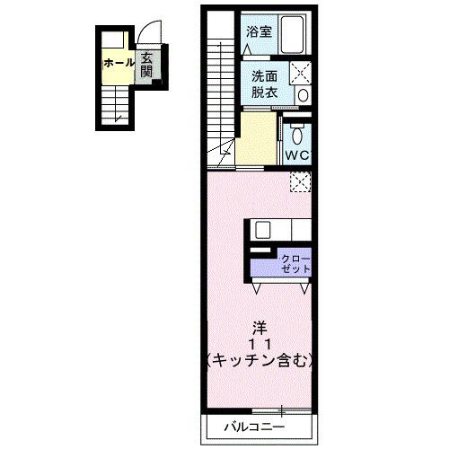 ウエスト・モンターニュＡの間取り