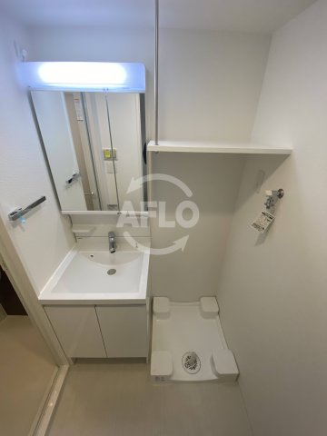 洗面設備　レオンコンフォート難波クレア　洗面所