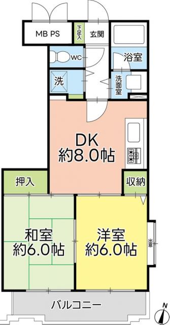 ライオンズマンション静岡馬淵の間取り写真