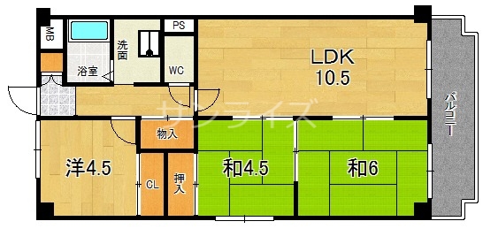 オリエントマンションの間取り写真