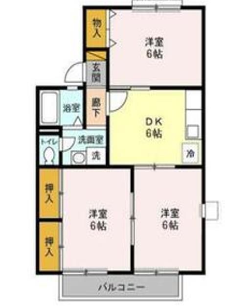 ＪＲ内房線 五井駅 徒歩16分 2階建 築32年の間取り写真