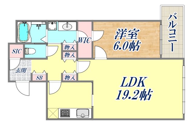 ルネ神戸旧居留地109番館の間取り写真