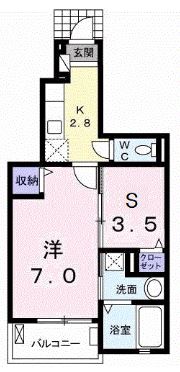西鉄天神大牟田線 安武駅 徒歩8分 3階建 築9年の間取り写真