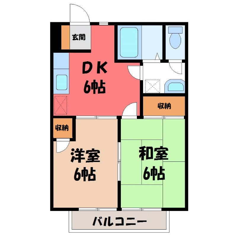 ニューシティウエスト Cの間取り写真