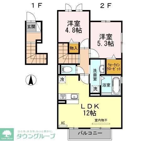 ペルテ飛鳥AB A棟の間取り写真