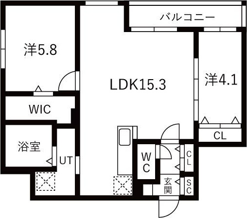 地下鉄東西線 南郷１３丁目駅 徒歩8分 4階建 新築の間取り写真