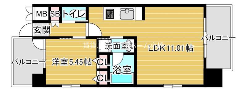 プレジオ城東中央の間取り写真