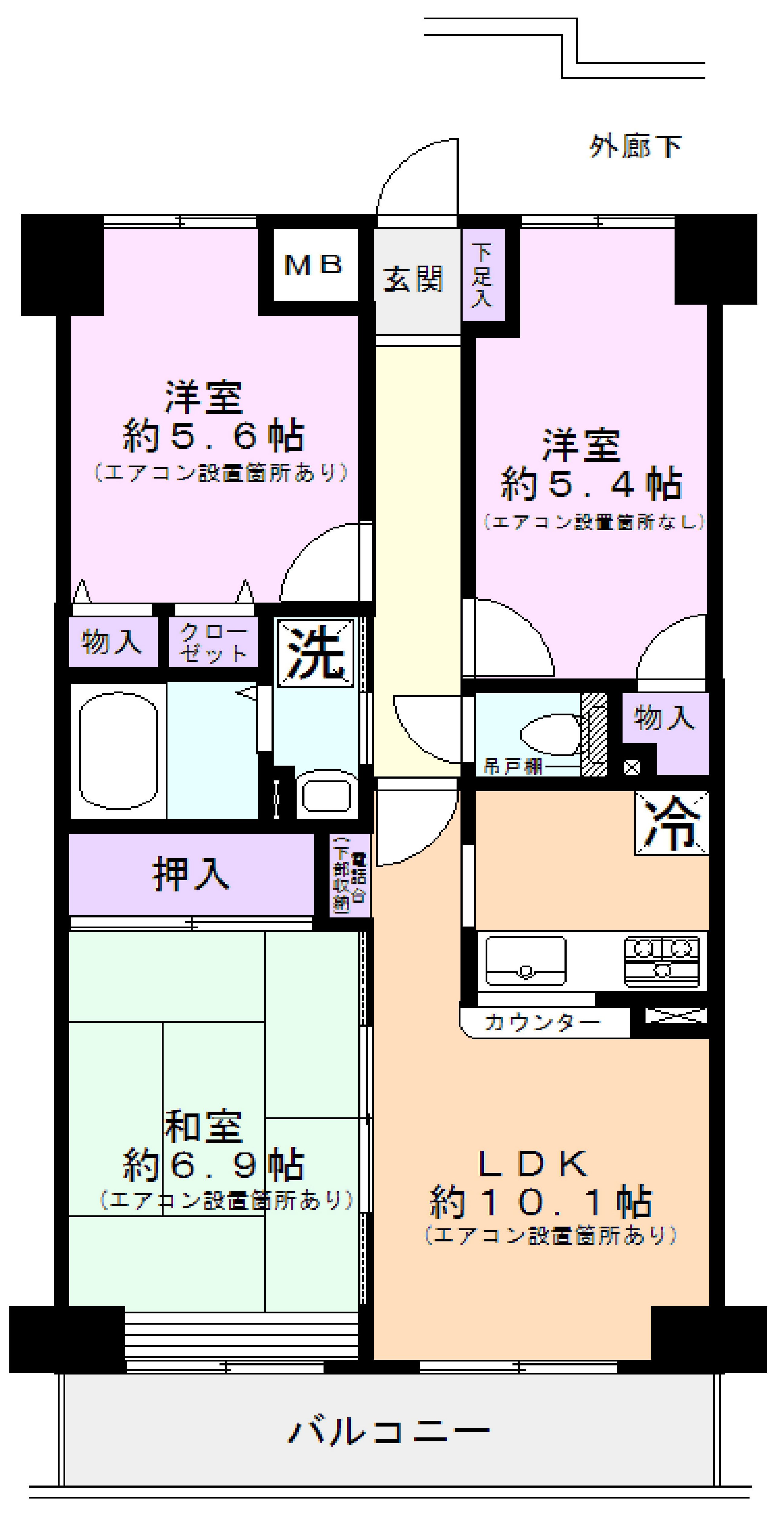 オルテンシア川口の間取り写真