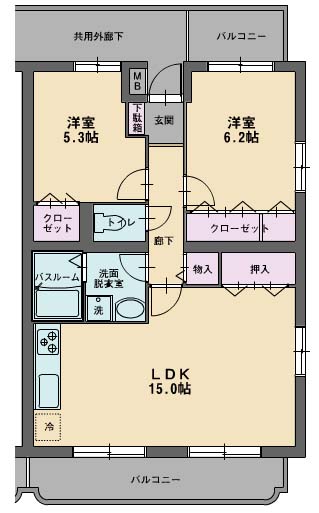 ソレアードＫの間取り