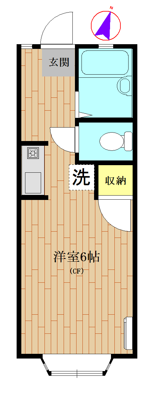 杉並区永福のアパートの間取り