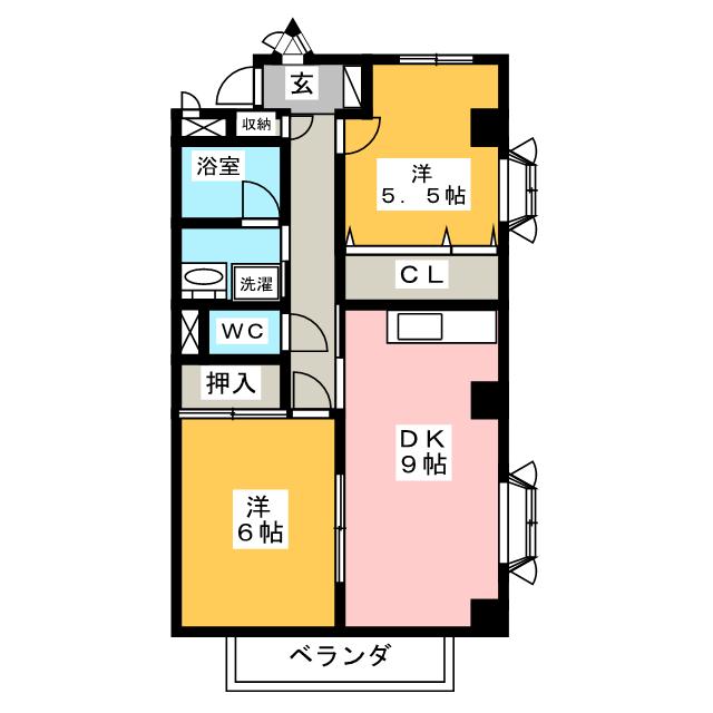 シティパルスギモトIIの間取り