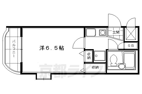 京都市伏見区深草泓ノ壺町のマンションの間取り