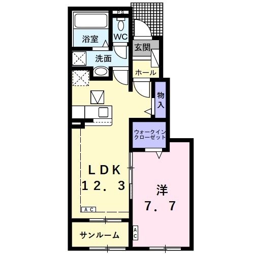 安八郡安八町牧のアパートの間取り