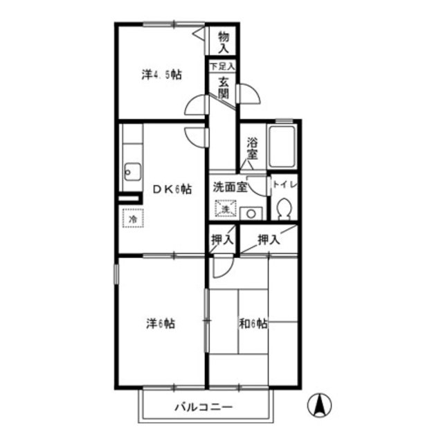 カサヴェールAsahiの間取り