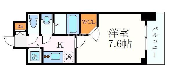 名古屋市中区新栄のマンションの間取り