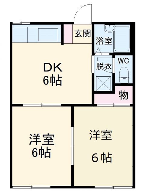 掛川市大渕のアパートの間取り