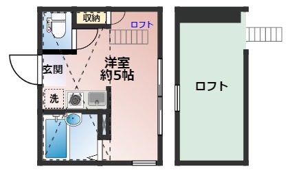 【モンステラ中山Bの間取り】