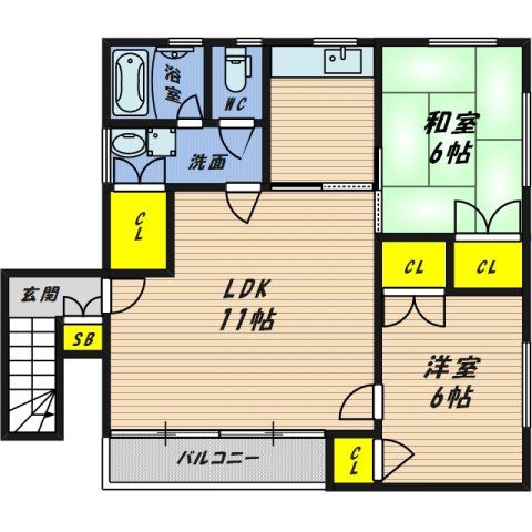 コスモハイツの間取り