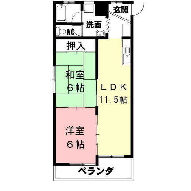 カワセコーポの間取り