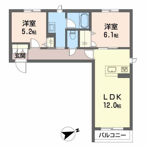 加東市山国のアパートの間取り