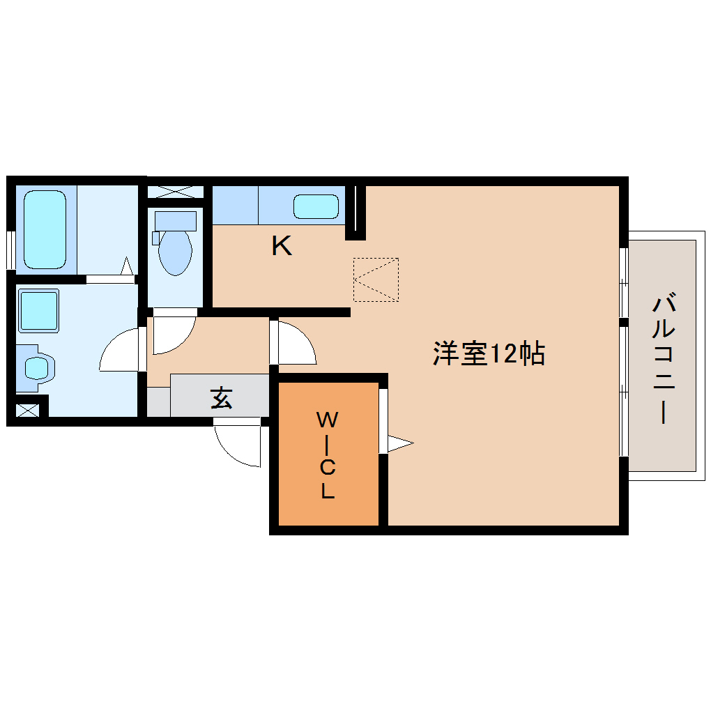 焼津市三ケ名のアパートの間取り