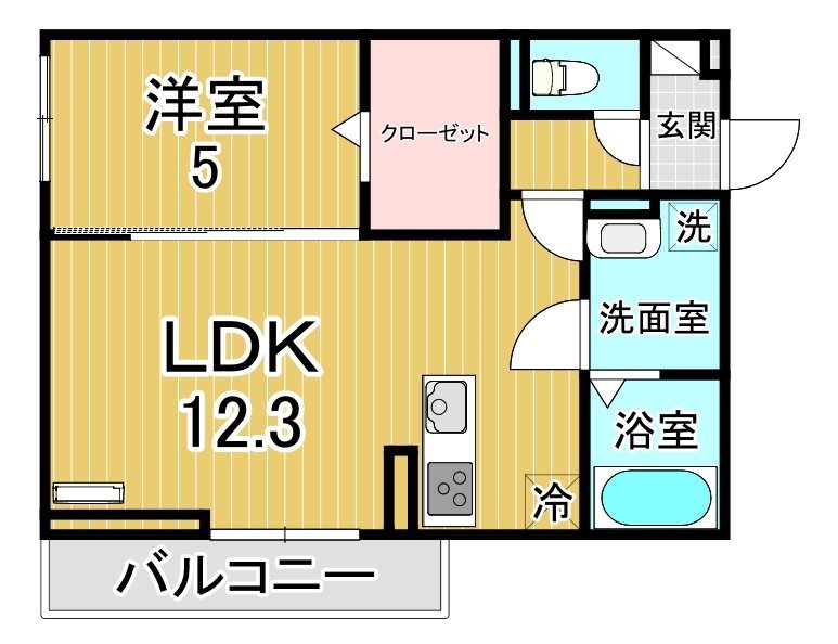 メゾンクレール瀬田北の間取り