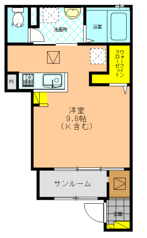 北葛城郡王寺町本町のアパートの間取り