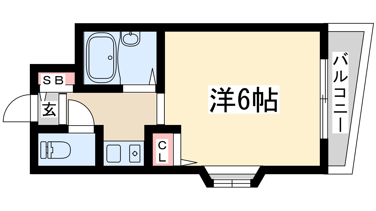 大阪府大阪市東淀川区東淡路４（マンション）の賃貸物件の間取り