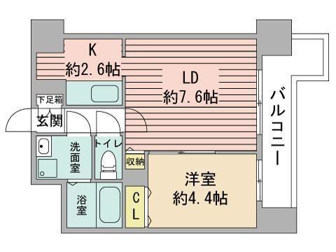 レジディア札幌駅前の間取り