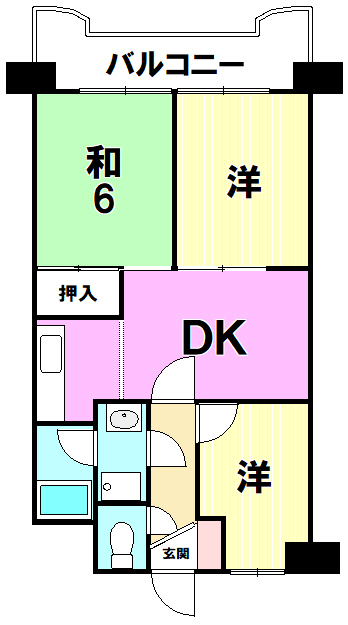 トーカンマンション大分県庁東の間取り