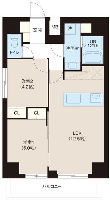 レオーネ錦糸町の間取り