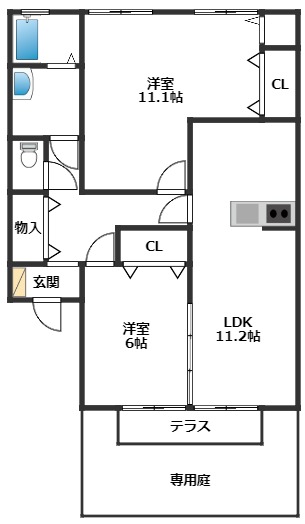 セジュール静の間取り