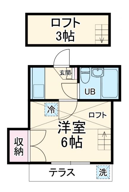 岡崎市戸崎新町のアパートの間取り