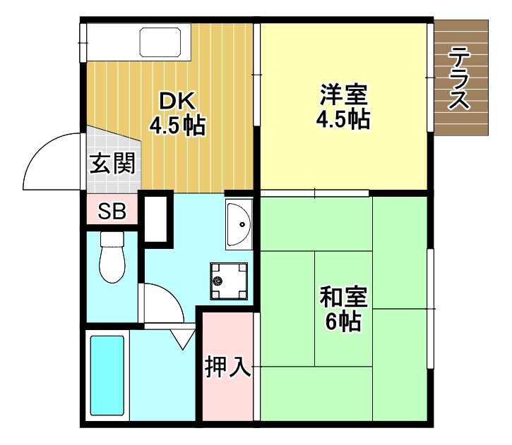 ハイツヒロノ２号の間取り