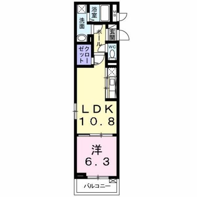 御殿場市新橋のアパートの間取り