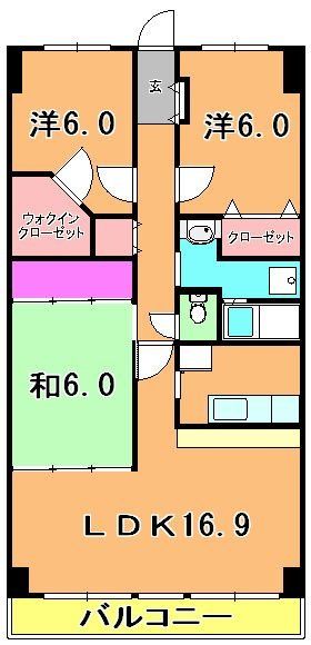 【八千代市村上南のマンションの間取り】